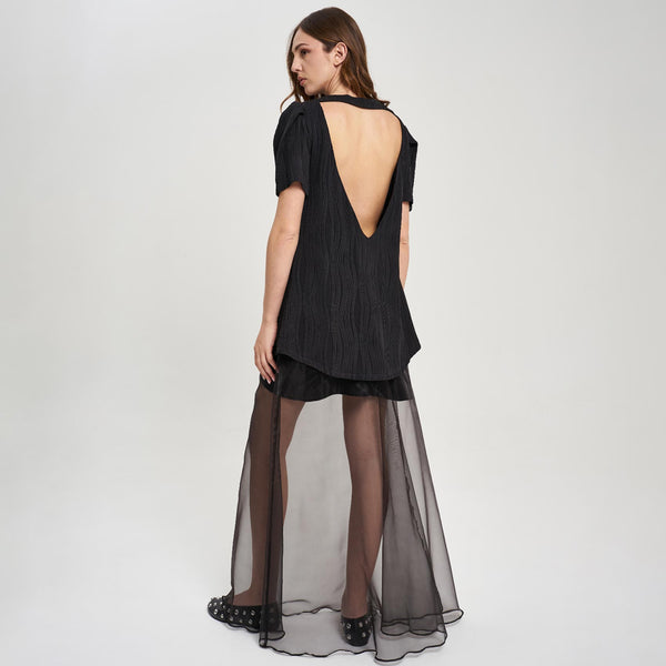 Black Hamsleeve Dress